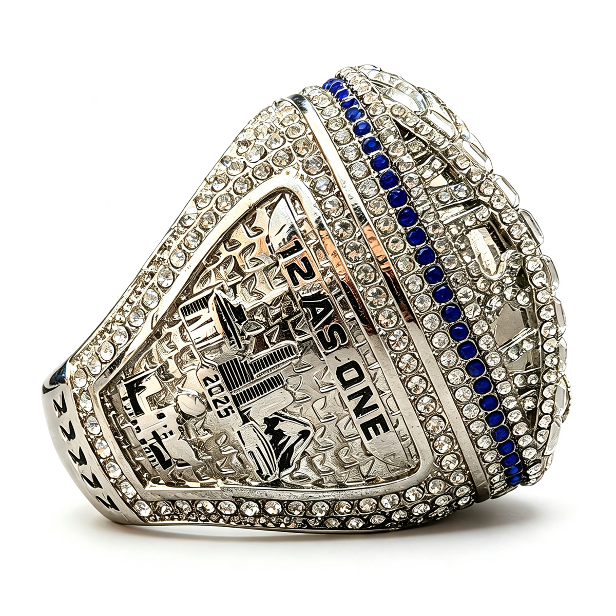 Seattle Football Fan Ring – Blue & Silver Championship-Style Collectible